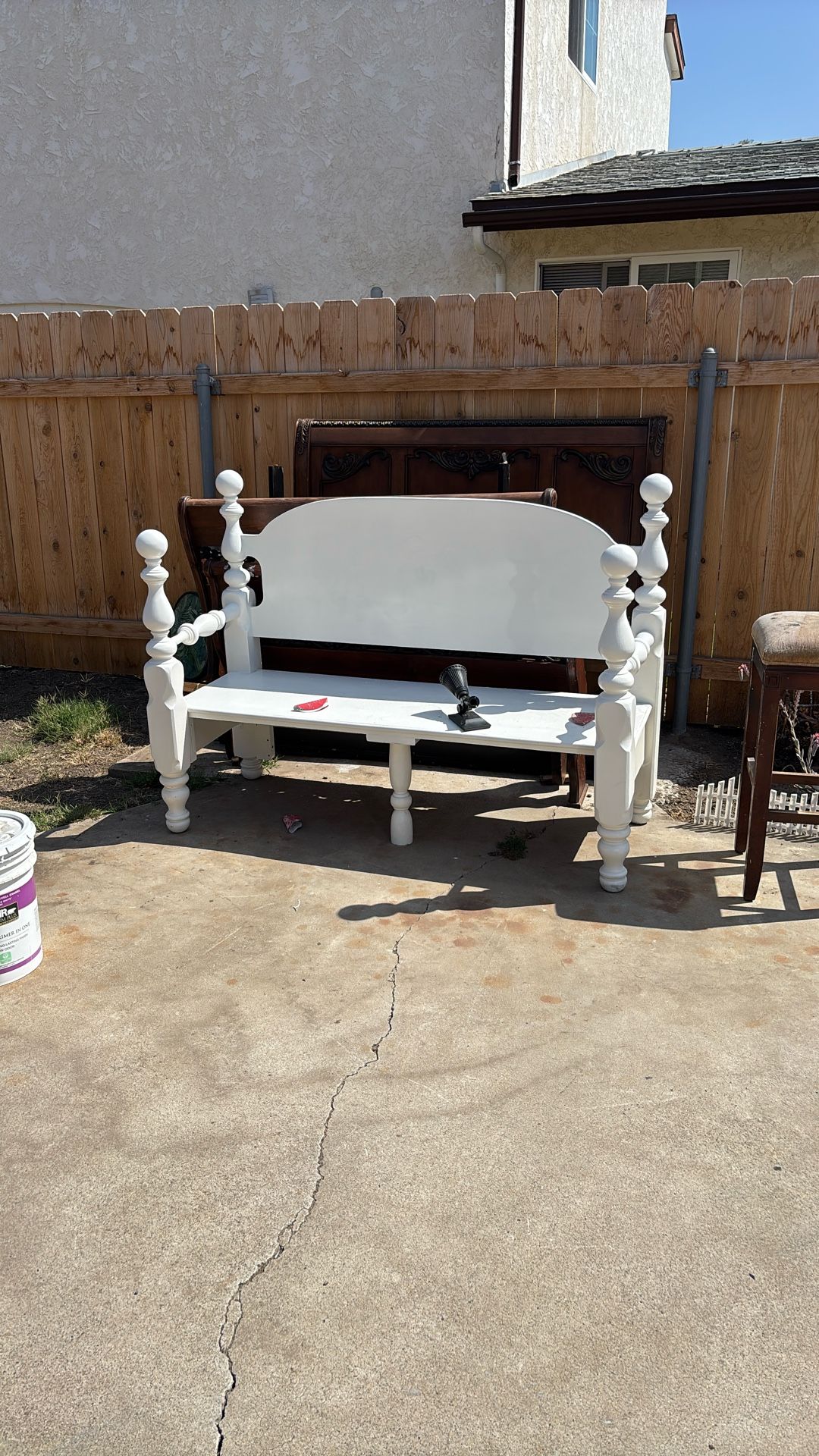 Very sturdy bench suitable for outside