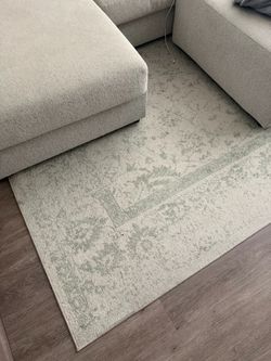 Cream and Sage Area Rug 8x10