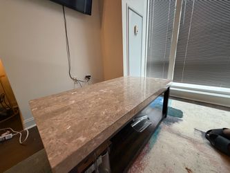 White marble coffee table