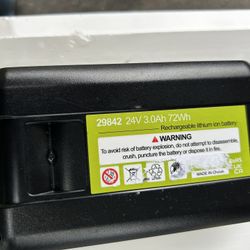 Rechargeable Lithium Ion Battery  24 V 3.0 AH