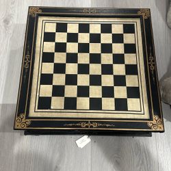 Genuine Leather Oriental Checker Board