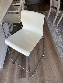 White ikea GLENN stool