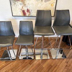 Modern Grey Adjustable Bar Stool