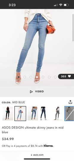 Asos Design Skinny Jeans Size 27 And 26 New 