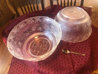 Extra large,Punch or salad bowls (as is)plasti-crystal