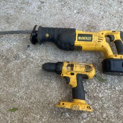 Dewalt Sawzall And Drill 18v