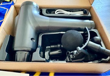 OLsky Massage Gun Deep Tissue, Handled Electric Muscle Massager, Intensity  Percusion for Pain Relieve w/ 9 attachments & 30 speed