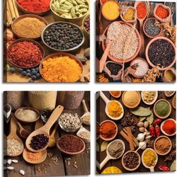 Spice And Herb Canvas Wall Art Set