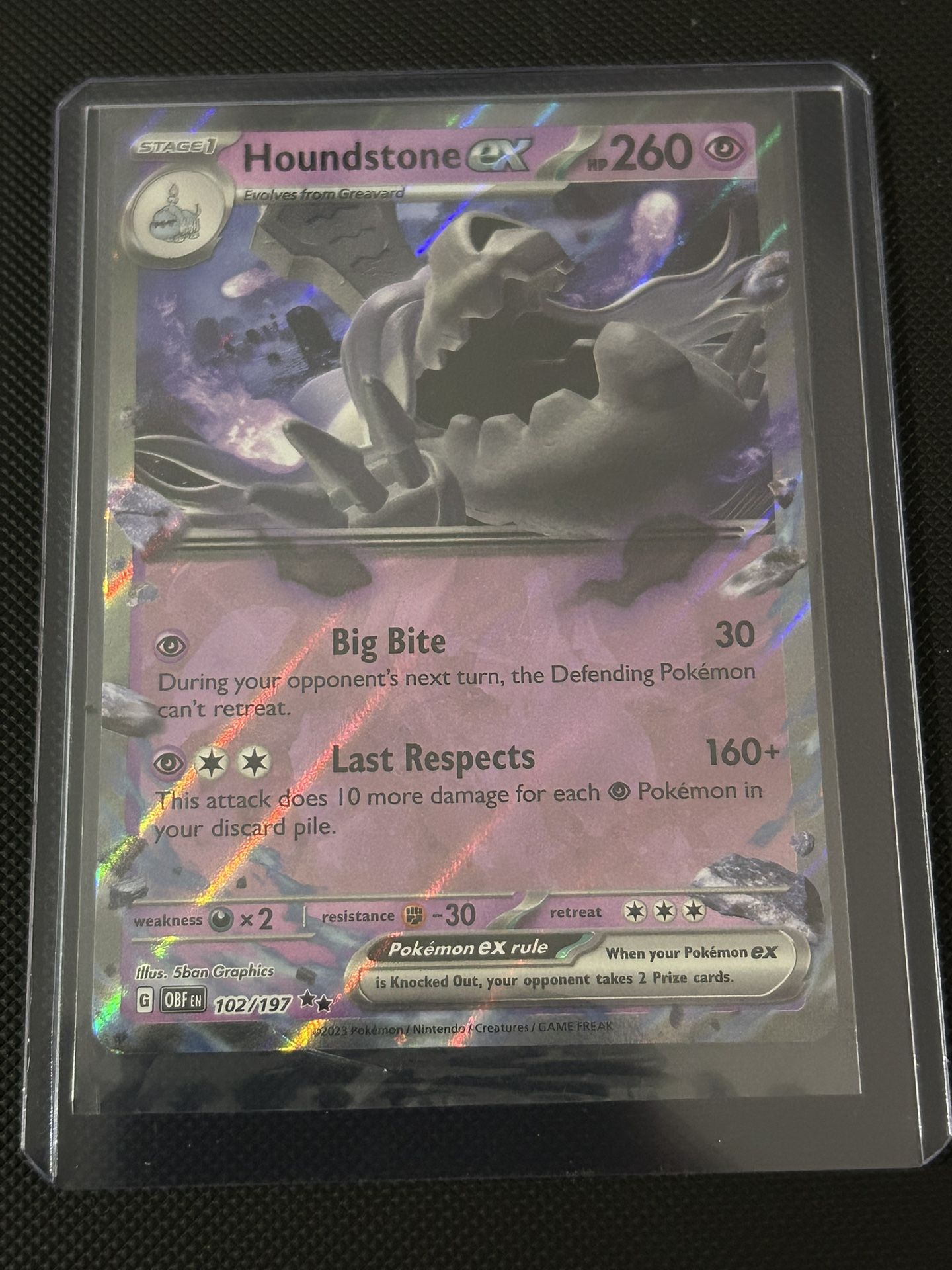 POKEMON HOUNDSTONE EX 102/197