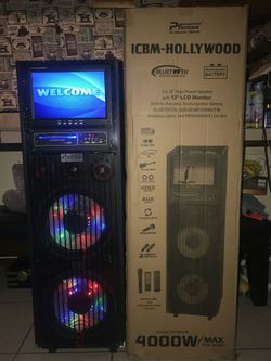 Bocina Karoke con Bluetooth, Dvd