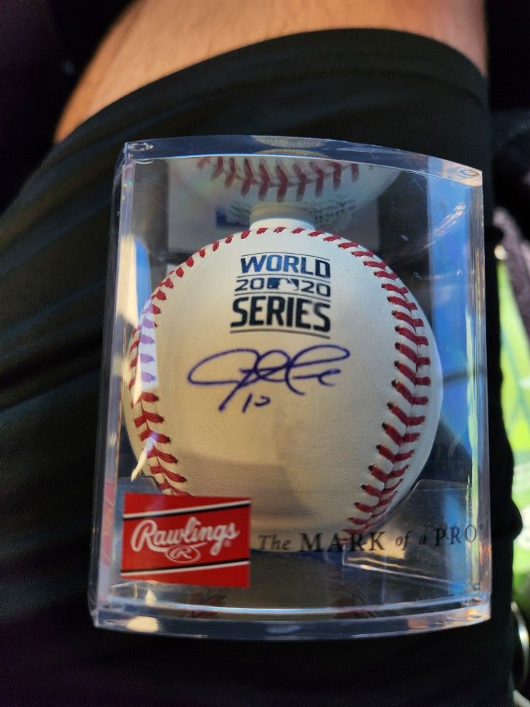 justin turner 2020 world series autograph