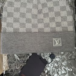 Gray Louis Vuitton Beanie 
