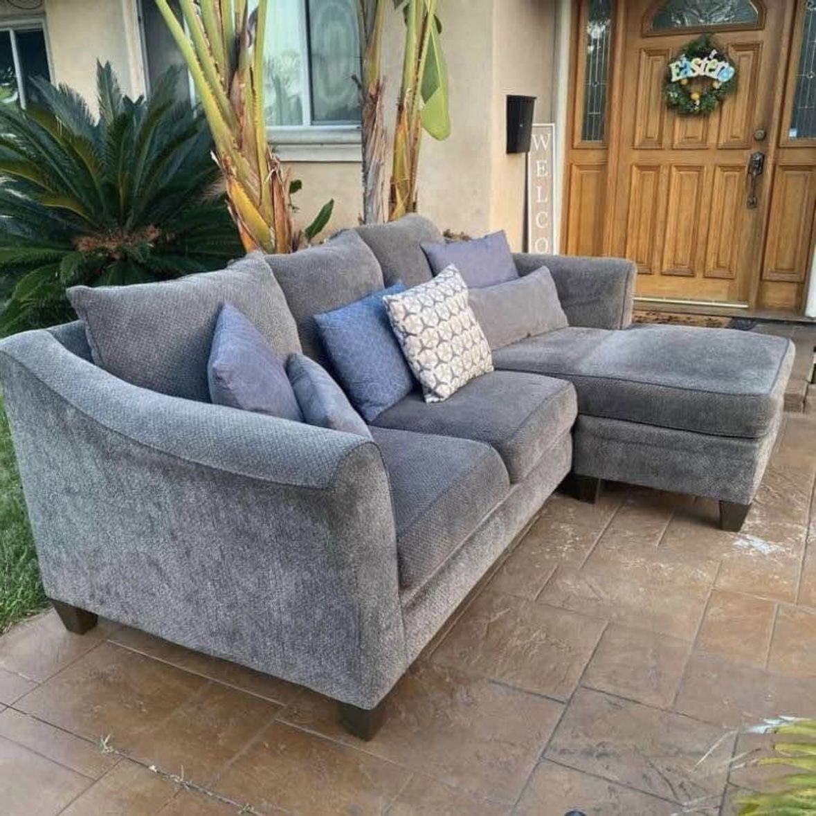 Comfy Dark Gray Modern Sectional Sofa