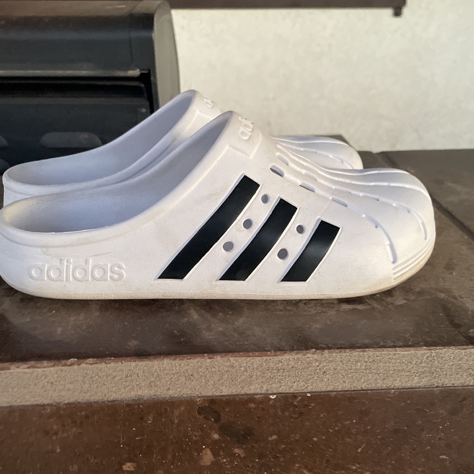 Adidas Addilette White Clog Size 8