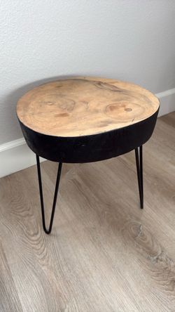 Solid wood side table
