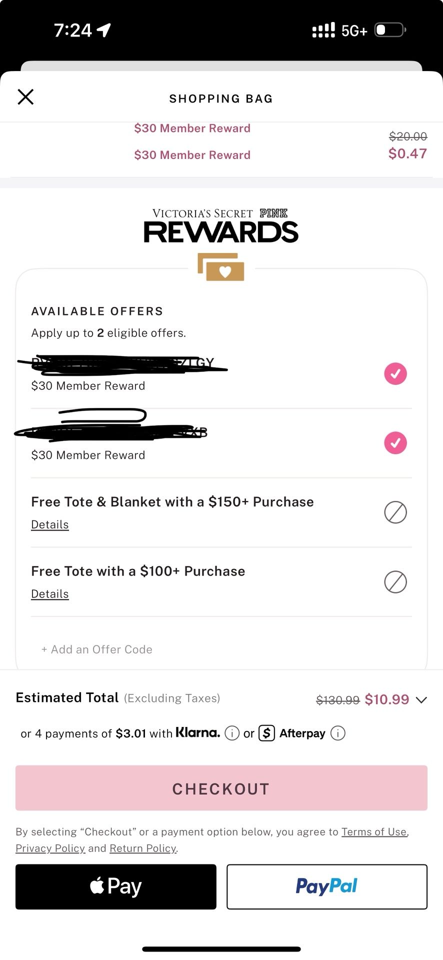 Victoria’s Secret Rewards Codes