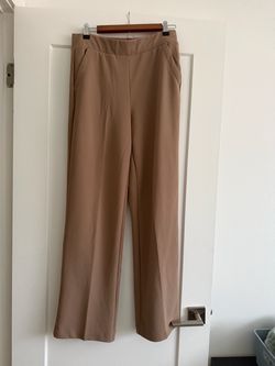 Tan Wide-Leg Trousers