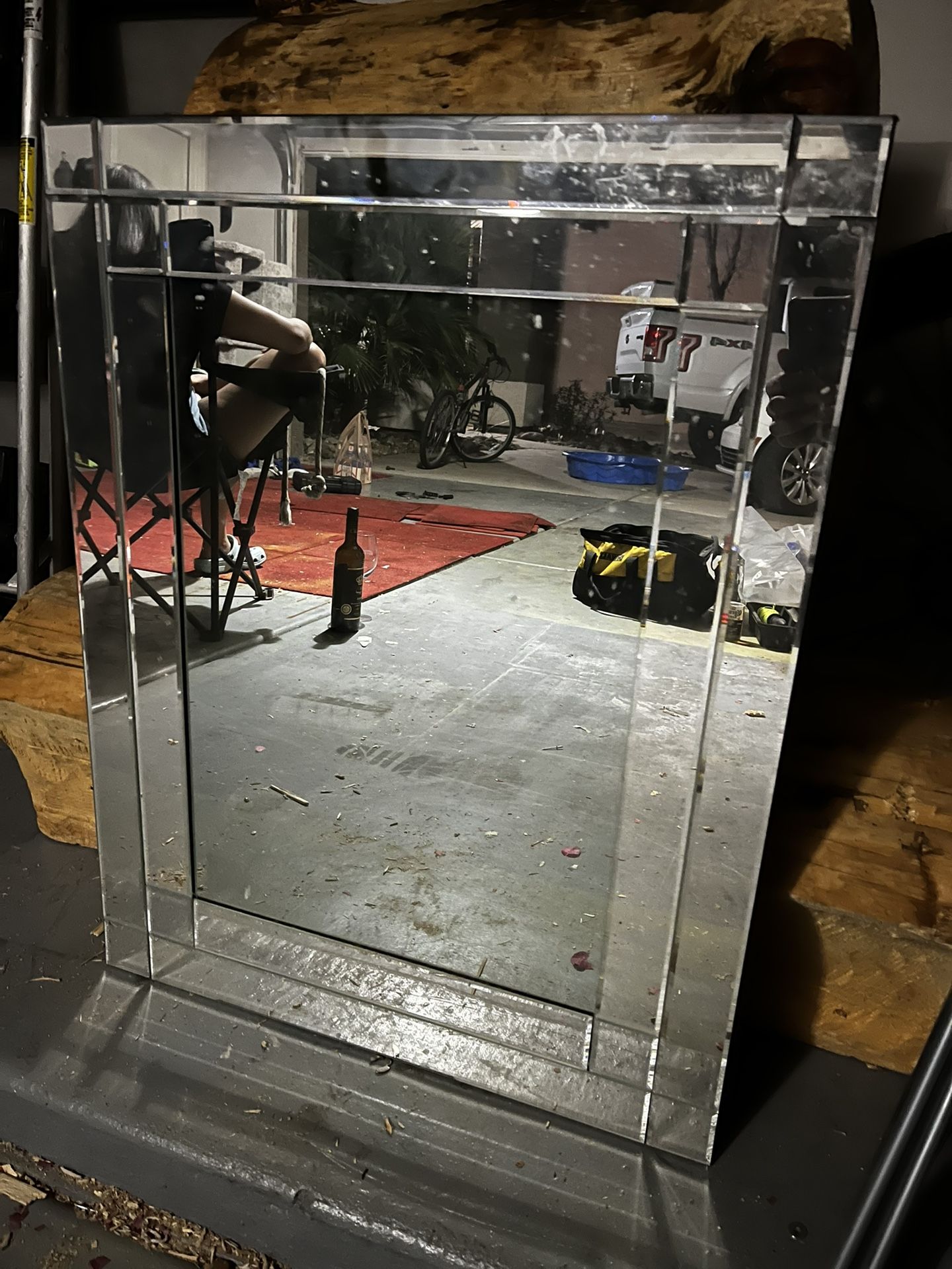 Medium Rectangle Beveled Glass Classic Mirror