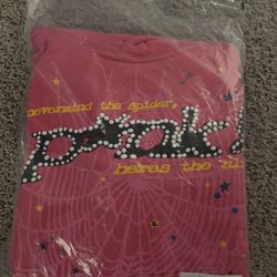 pink sp5der hoodie