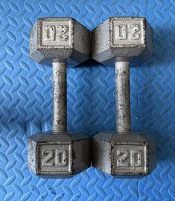 Pair Of 25 Lbs Dumbbells 
