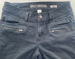 Women’s Harley-Davidson Motorcycles Black Skinny Mid-rise Twill Jeans 99246-19VW