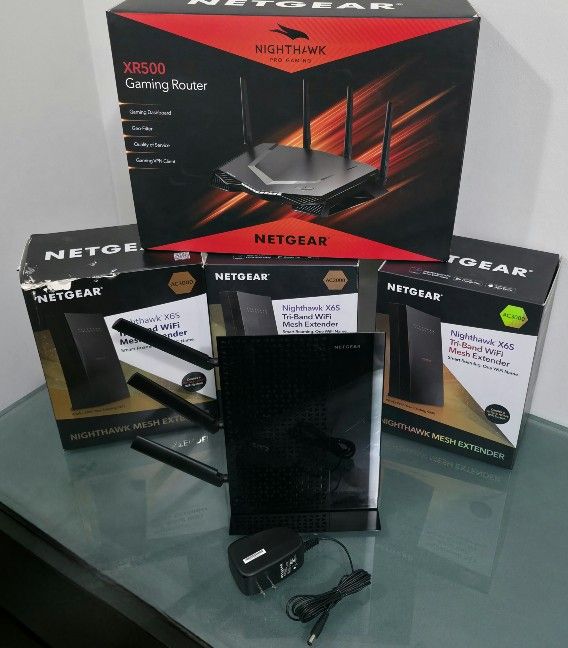 NETGEAR XR500 + 3-EX8000 + 1-EX7000