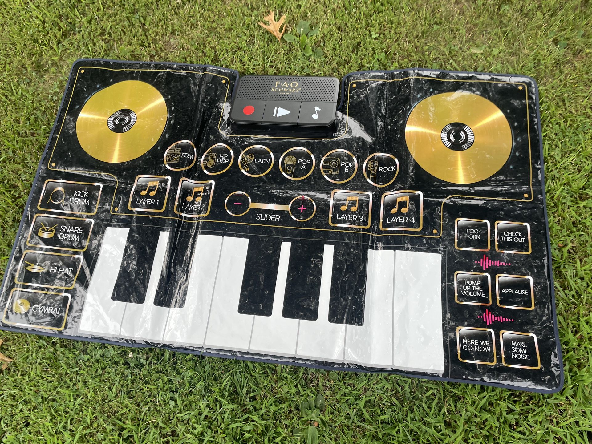 Kids Piano Mat: FAO Schwarz Giant Electronic DJ Mixer Mat with Piano Keyboard & Scratch Pads