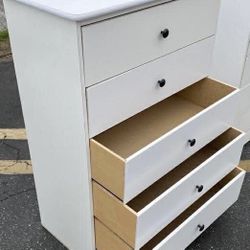 5 Drawer White 