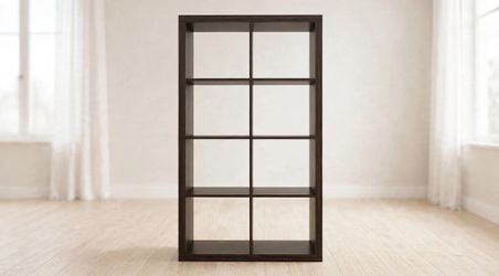Brown IKEA KALLAX Shelving Unit, 8 Cubes