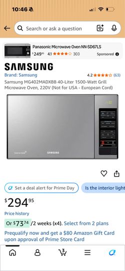 Microwave samsung $230