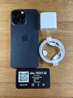 📱 iPhone 15 Pro Max | 256GB | Black Titanium | Cricket Only | Hablo Español