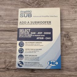 PAC APSUB-CH41 AmpPRO SUB Advanced Amplifier Interface for Select 2013 to 2020 Chrysler, Ram, Jeep, and Dodge