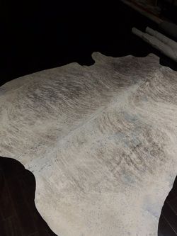 Custom Designed Cowhide Rug With Paint Design