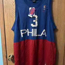 Vintage 1999 Allen Iverson 76ers Nike Rewind Throwback Jersey Size XXL