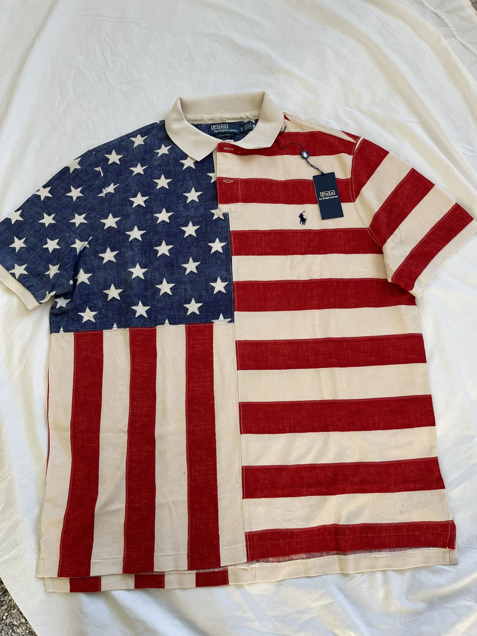 Polo Ralph Lauren USA Print Shirt Size XL