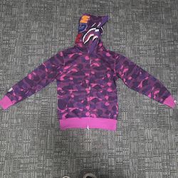 Bape Color Camp Shark Wide Fit Full Zip Double Hoodie