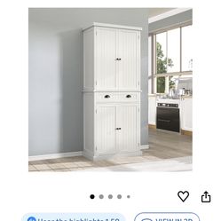 Pantry With Doors Shelves and Drawer 