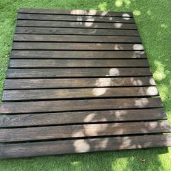 44” x36” wood shower mat 