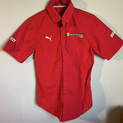 Genuine Puma Ferrari Challenge Trofeo Pirelli Red Racing Shirt