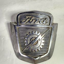 Vintage Ford Hood Emblem Ornament Badge No. 2 BAAA-16637-A 50's Truck Hot Rod