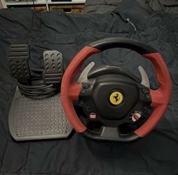 Thrustmaster Wired Racing Wheel & Pedals Set w/ Paddle Shifters Red/Black