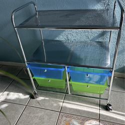 Rolling storage cart