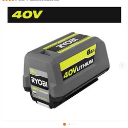 Ryobi 40V 6ah Battery With  Charger