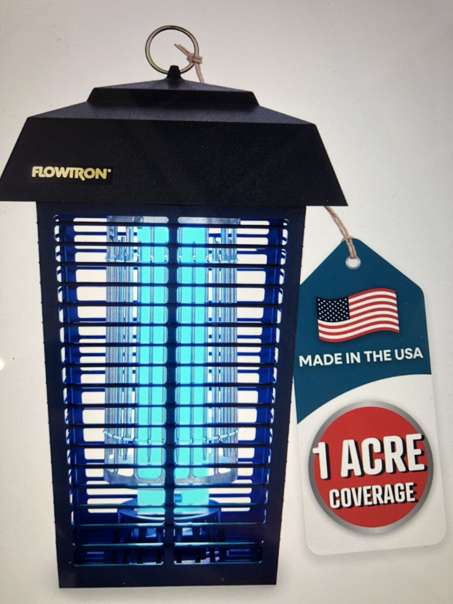 Flowtron Bug Zapper, 1 Acre of Outdoor Coverage with Powerful 40W Bulb & 5600V Instant Killing Grid, Electric Insect, Fly & Mosquito Zapper,@A9