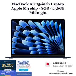 MacBook Air 15" Laptop - Apple M3 chip - 8GB - 256GB SSD - Midnight "H91225"