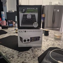 Volt 2 Audio Interface And Mackie Big Knob Monitor Controller 