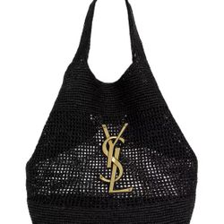 Black Beach Bag With Wallet 