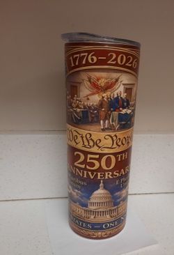 America 250. 20oz Coffee Tumbler with Straw