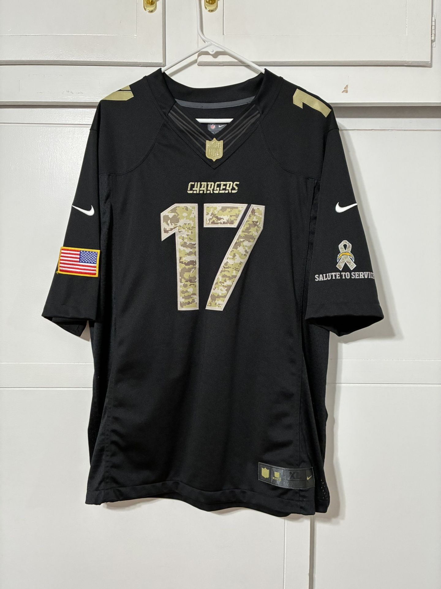 Authentic Nike San Diego Chargers Philip Rivers Black Salute to Service Jersey Size XL
