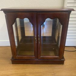 Antique Cherrywood Cabinet  - Mirrored Inside